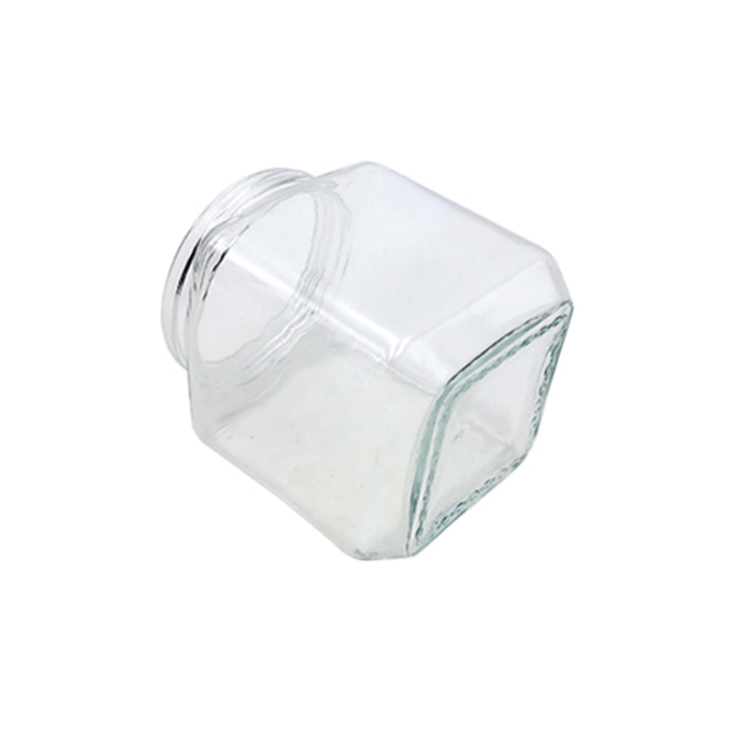 2019 30oz high quality clear glass caviar jar with metal lid