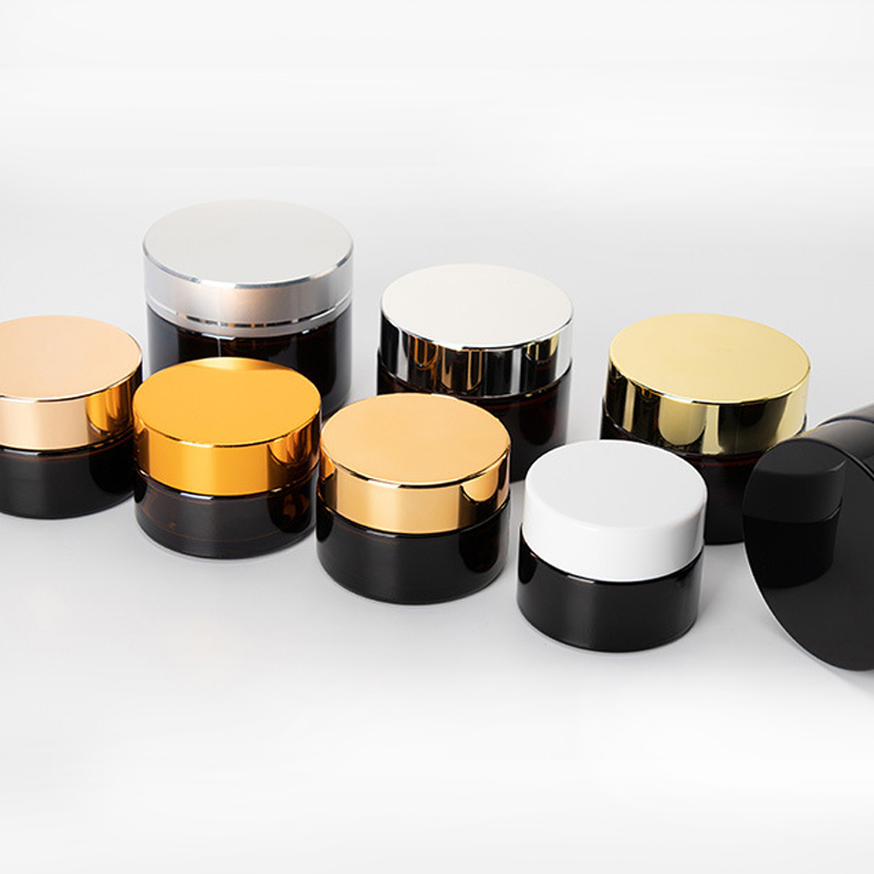 2019 5g 10g 15g 20g 30g 50g 100g amber wholesale glass jar with lid