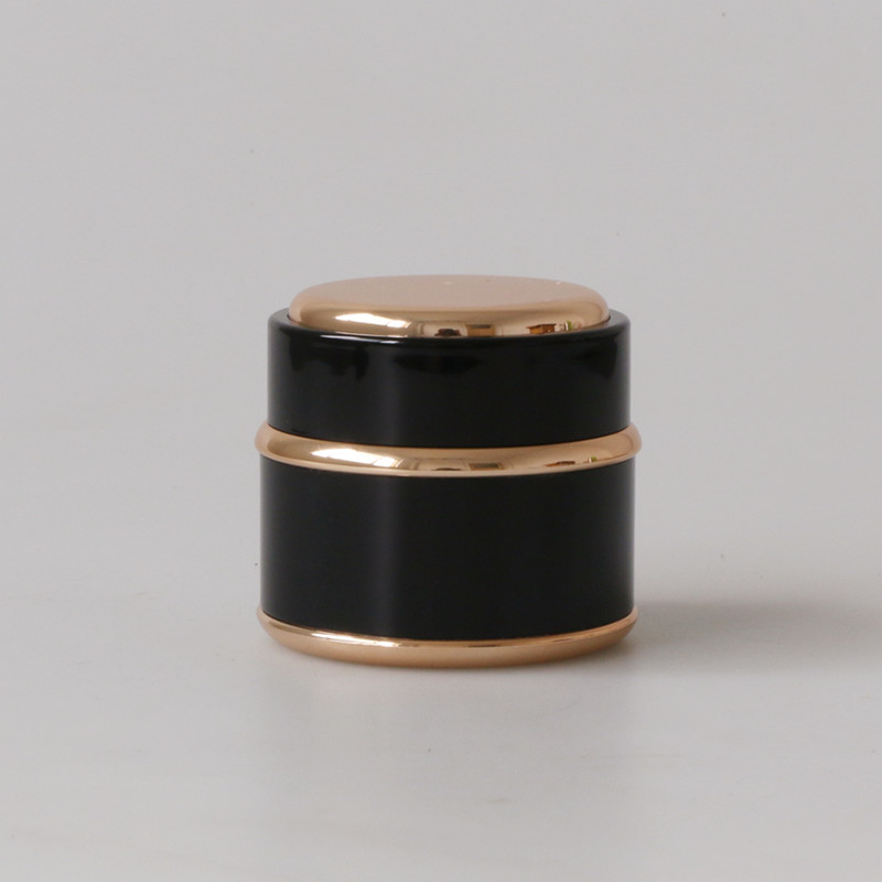 2019 High end 30ml black cosmetic packaging plastic face cream jar