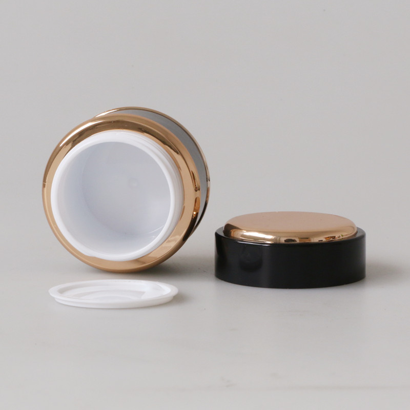 2019 High end 30ml black cosmetic packaging plastic face cream jar