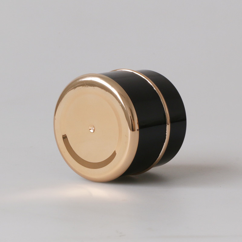 2019 High end 30ml black cosmetic packaging plastic face cream jar