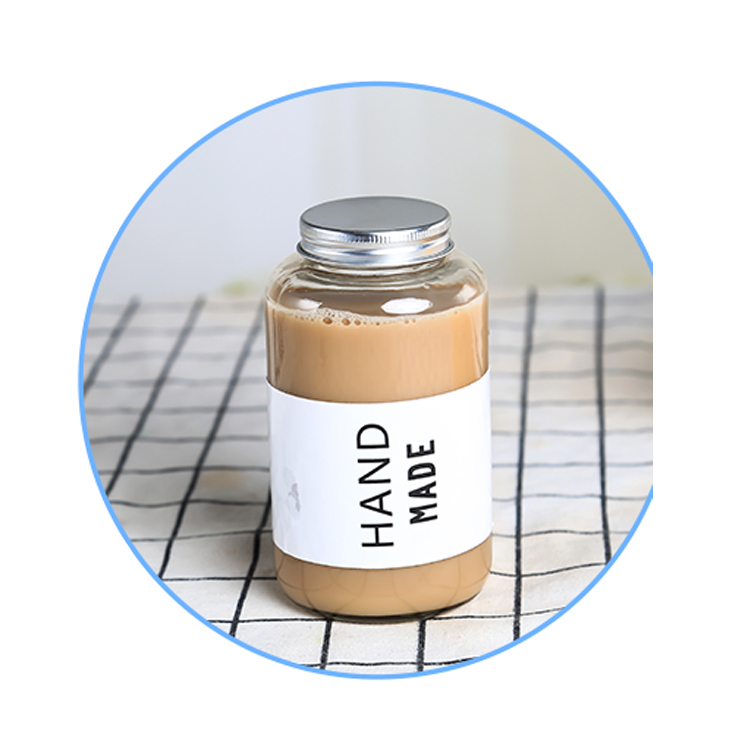2019 Hot Sale 500Ml 16Oz Glass Beverage Bottle Milk Tea Coffee Juice Cup Enzyme Bottle Glass Coffee With Aluminum Cap