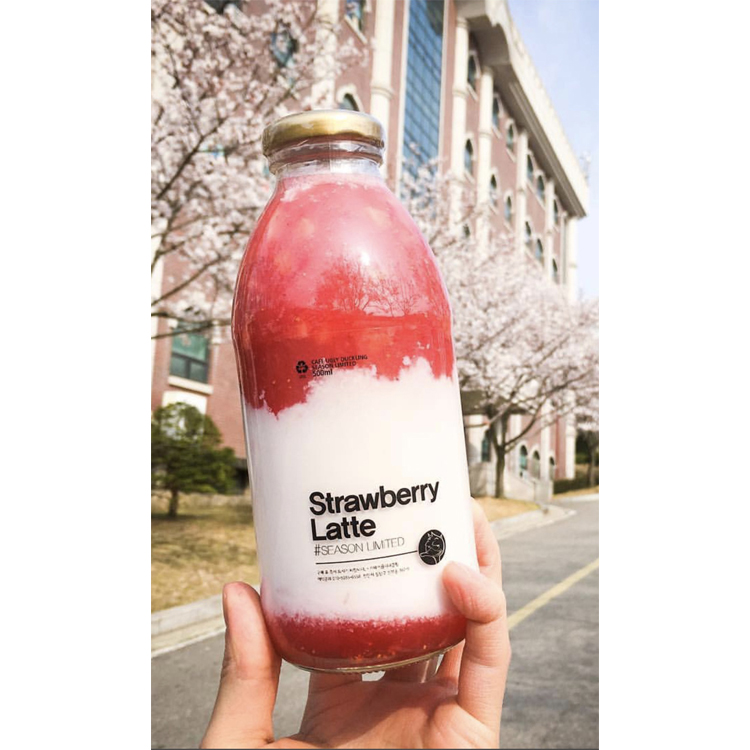 2019 Hot Sale 500Ml 16Oz Glass Beverage Bottle Milk Tea Coffee Juice Cup Enzyme E-Juice Bottle With Aluminum Cap