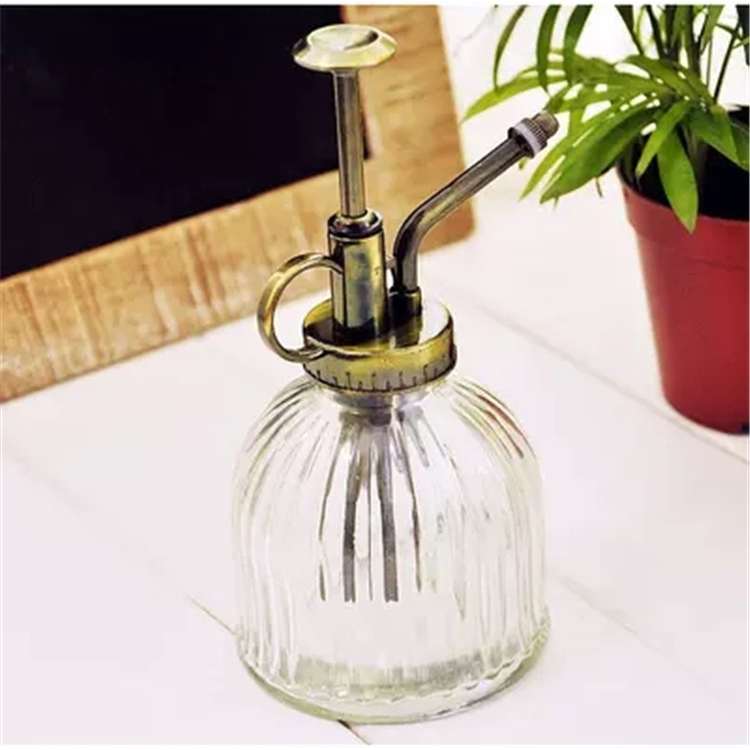 2019 New style wholesale Water the flower pot/copper-colored watering can glass spray bottle