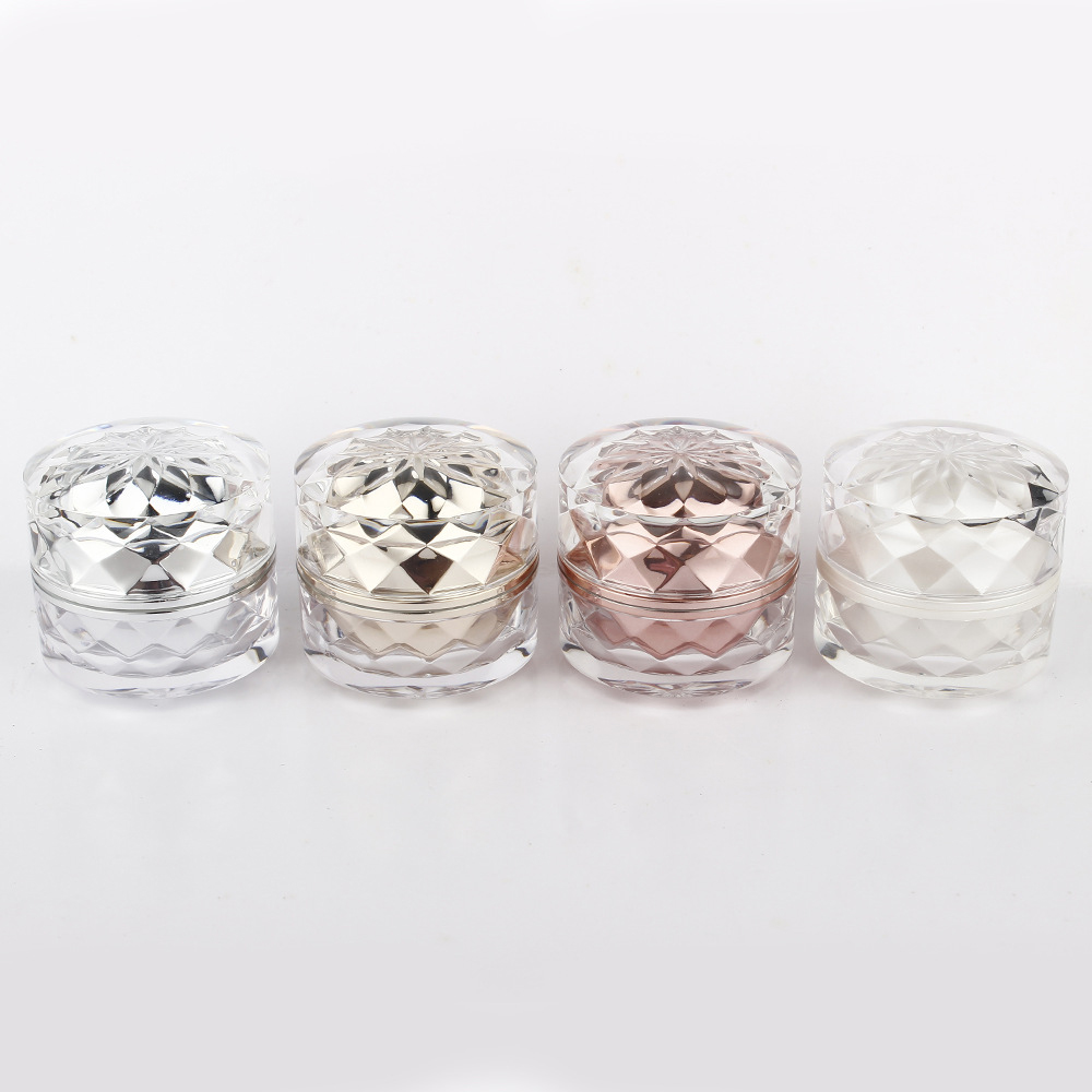 2019 Popular 5g diamonds clear cream plastic acrylic jars cosmetics jars with lids, luxury cosmetic jars