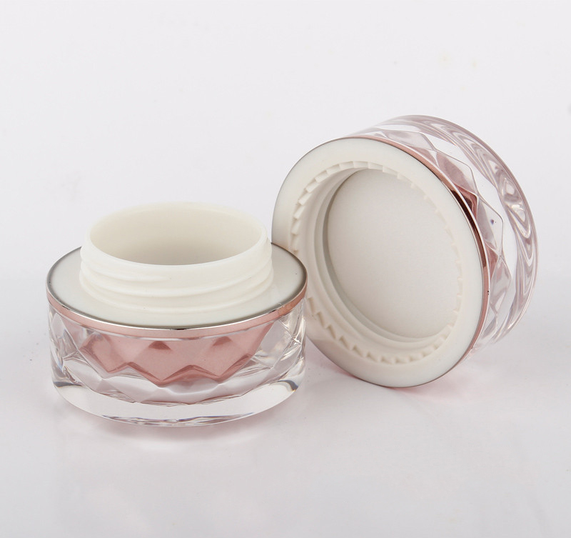 2019 Popular 5g diamonds clear cream plastic acrylic jars cosmetics jars with lids, luxury cosmetic jars