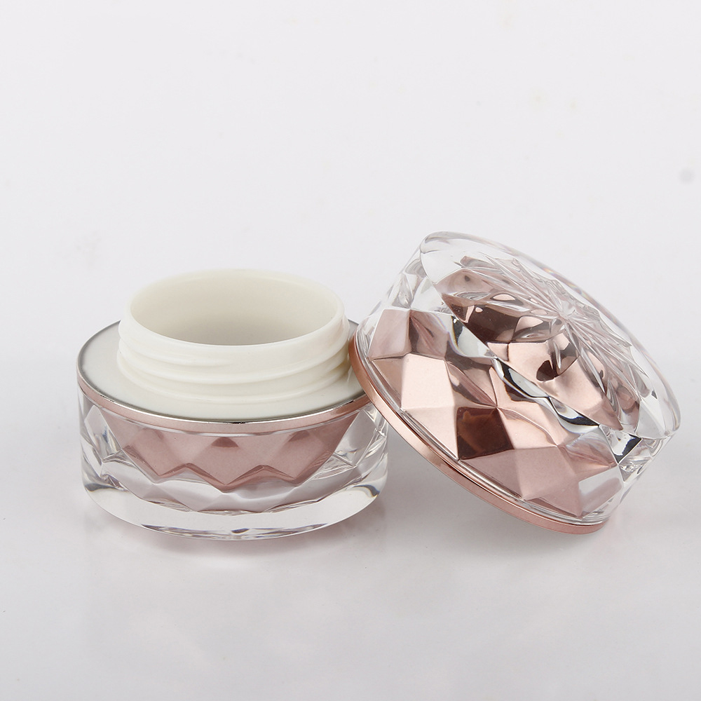 2019 Popular 5g diamonds clear cream plastic acrylic jars cosmetics jars with lids, luxury cosmetic jars