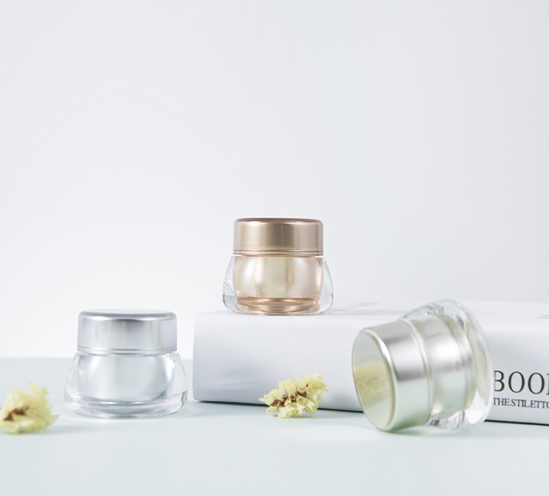 2019 Popular 7g gold silver clear cream plastic acrylic jars cosmetics jars with lids, luxury jars