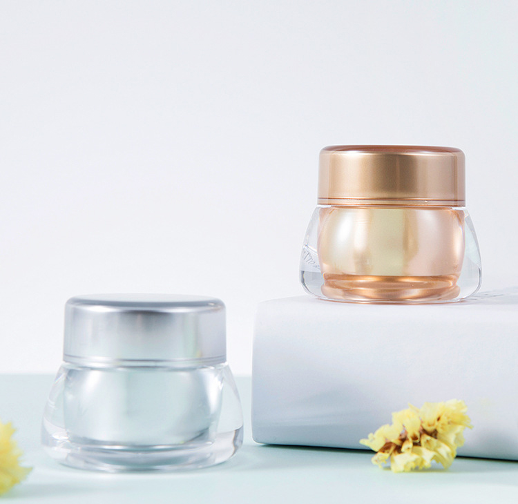 2019 Popular 7g gold silver clear cream plastic acrylic jars cosmetics jars with lids, luxury jars