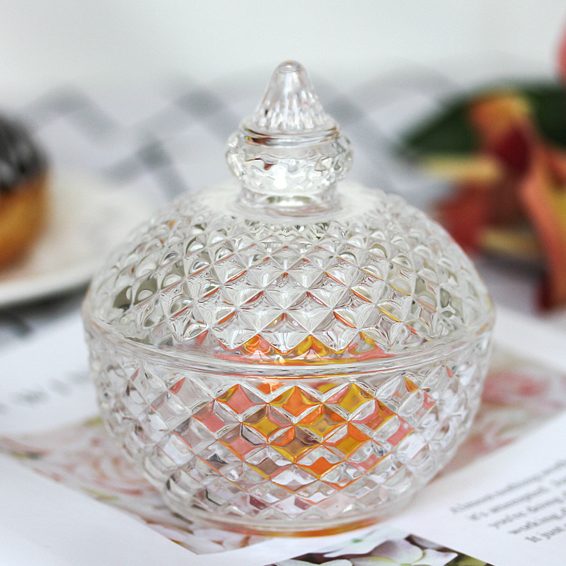 2019 Popular sales 320g container food storage, small glass candy jar