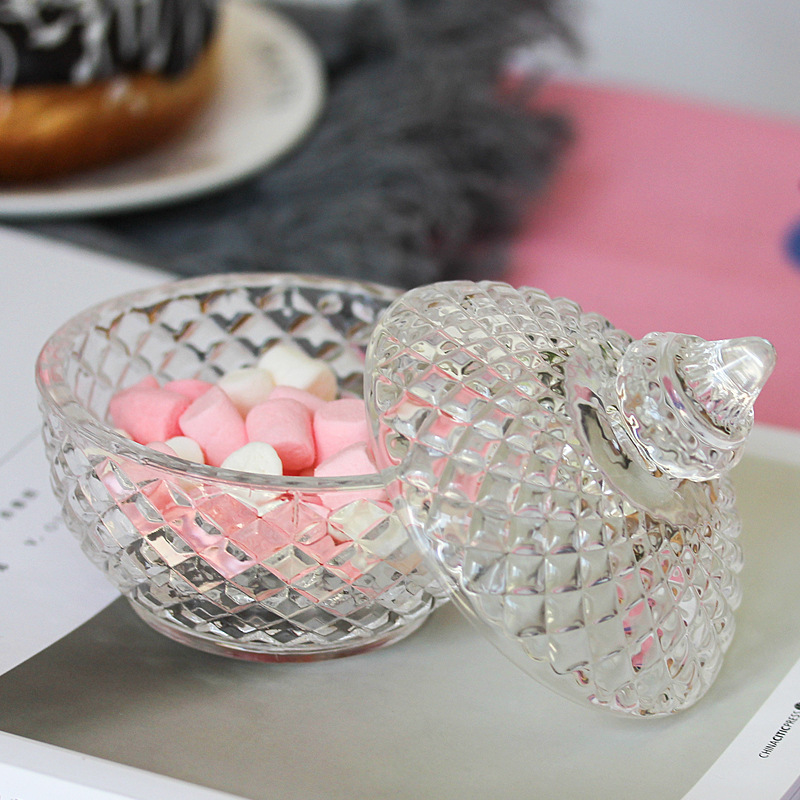 2019 Popular sales 320g container food storage, small glass candy jar