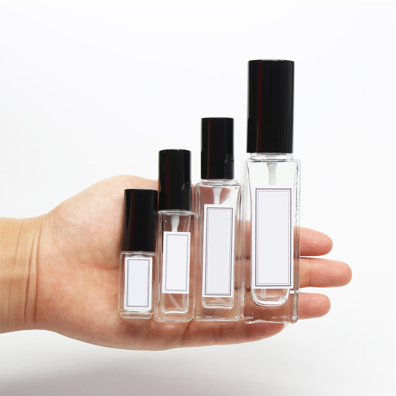 2019 Popular sales Clear Square 5ml 9ml 18ml plain continuous mist glass spray bottle for perfume GLASS BOTTLE, perfume bottle