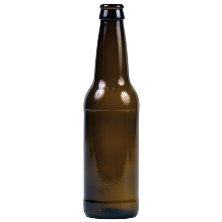 2019 Wholesale Custom Color Size Hot Stamping Amber Glass Beer Bottle