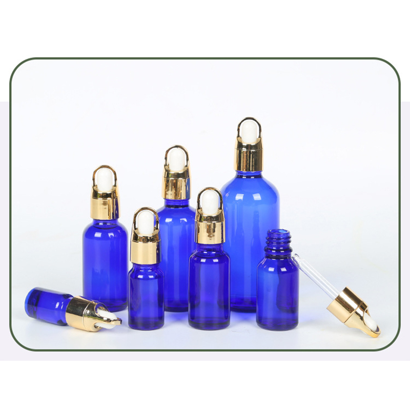 2019 best selling empty clear amber green blue dropper glass cosmetics jar bottle unbreakable for oil 5ml 15ml 30ml