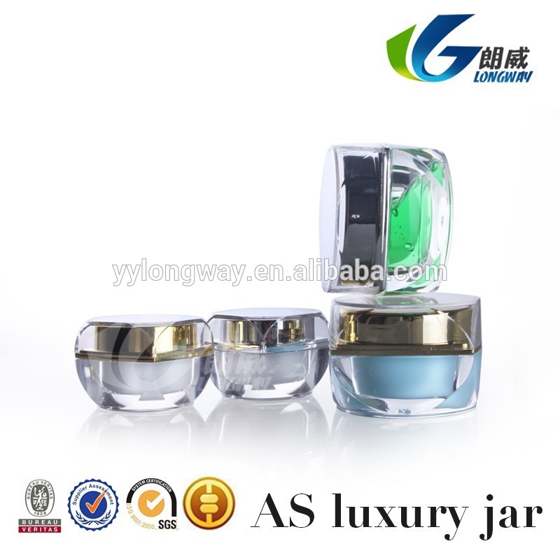 2019 china AS square transparent cosmetic cream 5g plastic jar
