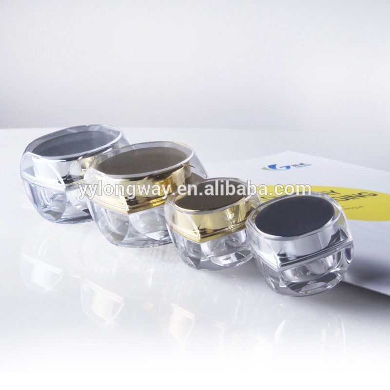2019 china AS square transparent cosmetic cream 5g plastic jar
