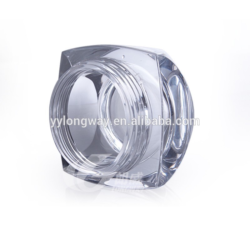 2019 china AS square transparent cosmetic cream 5g plastic jar