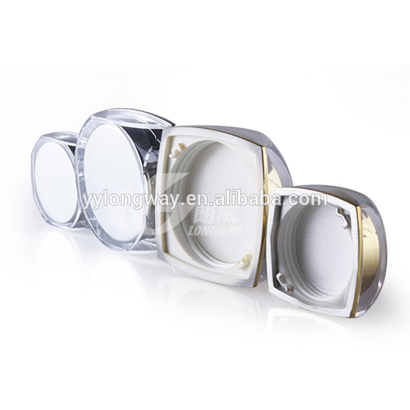 2019 china AS square transparent cosmetic cream 5g plastic jar