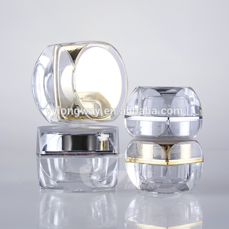 2019 china AS square transparent cosmetic cream 5g plastic jar