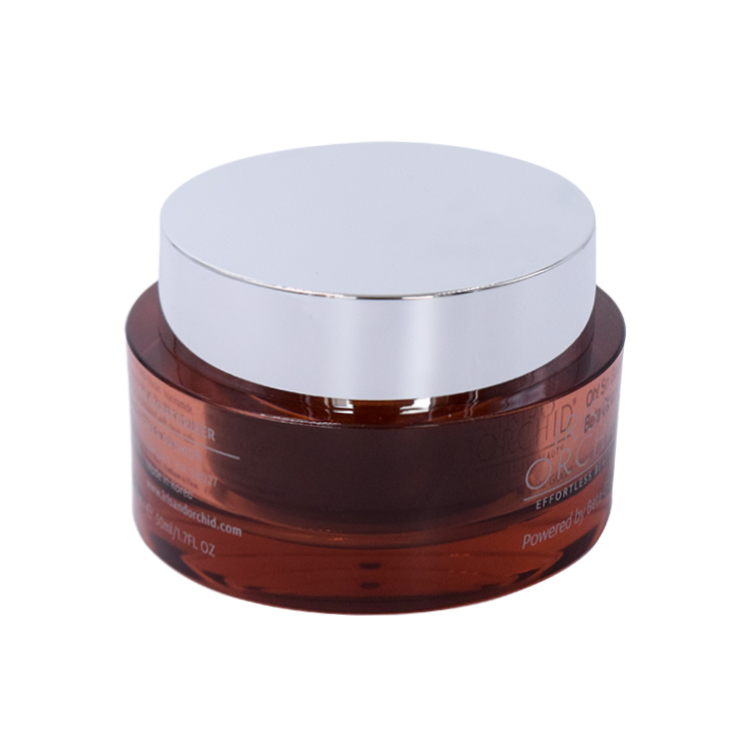 2019 cylinder wine50g cosmetic gel cream jar cosmetic container with silver uv lid