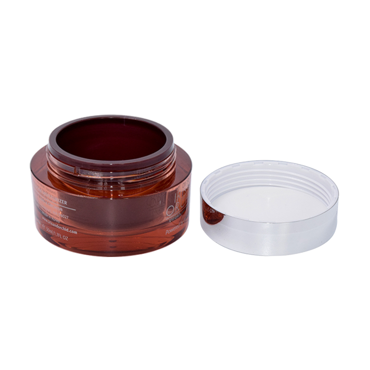 2019 cylinder wine50g cosmetic gel cream jar cosmetic container with silver uv lid