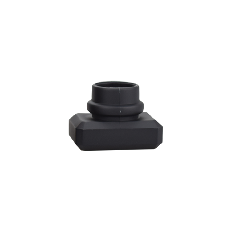 2019 fancy 10ml 50ml amber brown mold glass crimp neck perfume bottle with matte black plastic cap
