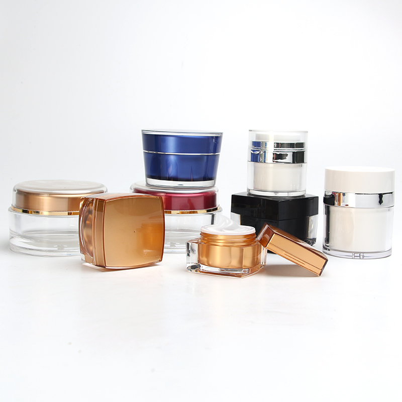 2019 hot new products empty 5g 10g 15g 30g 50g square black plastic acrylic cream cosmetic jar packing Plastikglas