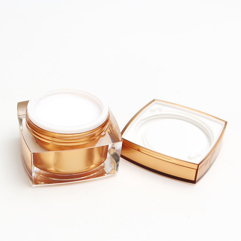 2019 hot new products empty 5g 10g 15g 30g 50g square black plastic acrylic cream cosmetic jar packing Plastikglas