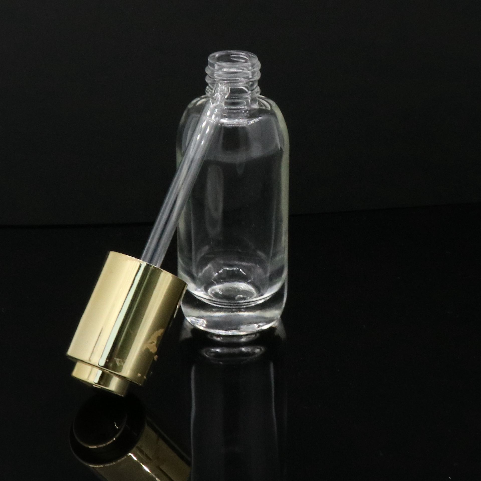 2019 hot sale high quality 1 oz glass dropper bottles custom sky blue color empty e liquid eyedropper bottle
