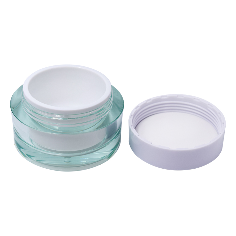 2019 light blue 50g cosmetic facial sleeping mask acrylic jar with plastic lid container