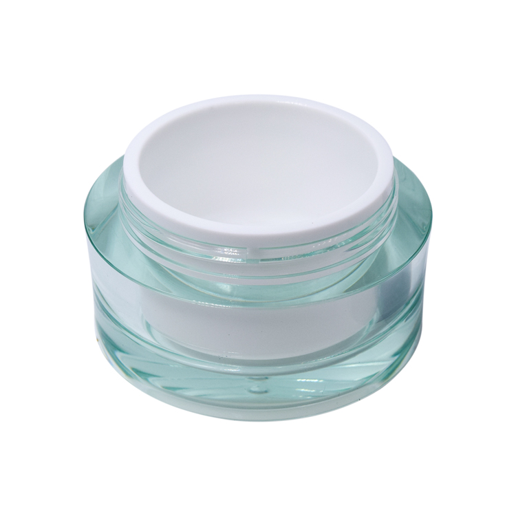 2019 light blue 50g cosmetic facial sleeping mask acrylic jar with plastic lid container