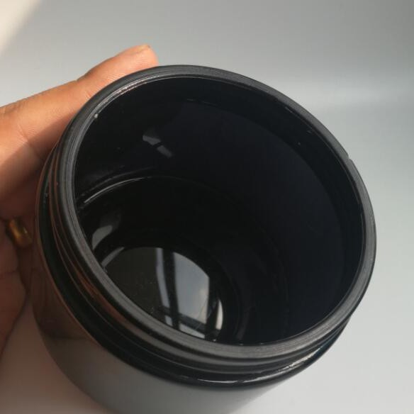 2019 new arrivals weed container glass jar with child resistant lid black straight sided glass jar for hemp