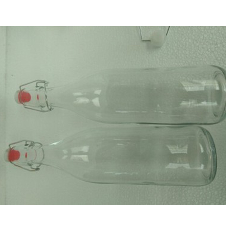 2019 new product ideas 250ml 500ml 1000ml round and square swing flip top clear glass beer bottle