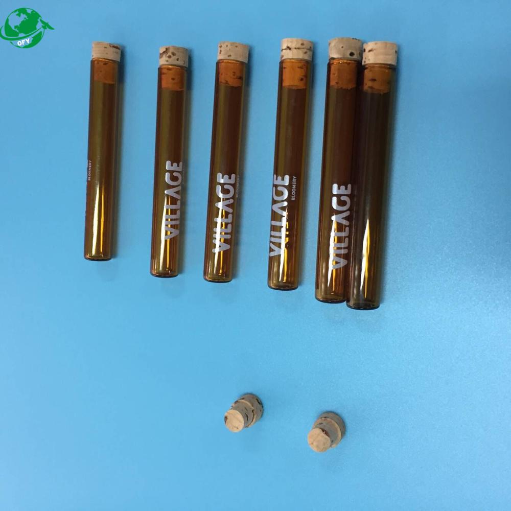 2019 new style clear glass joint tubes with cork sopper