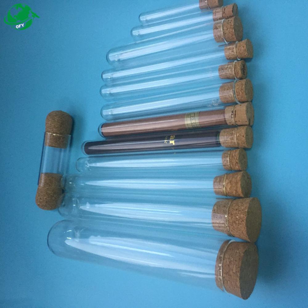 2019 new style clear glass joint tubes with cork sopper