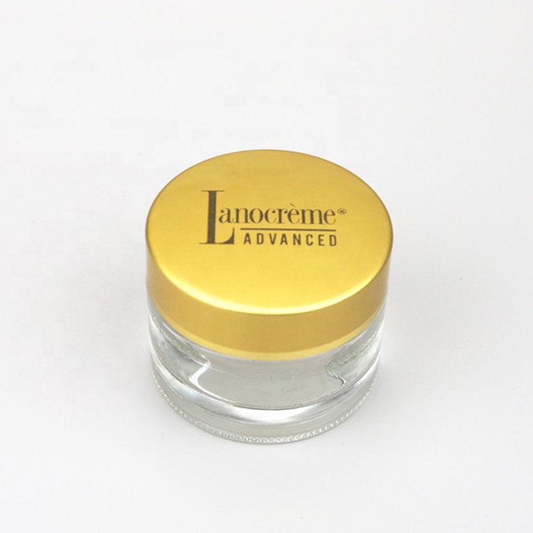 2020 20g custom cosmetic glass cream jar with aluminum cap