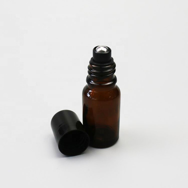 2020 5ml 10ml 30ml 50ml amber glass roll on essential oil roller bottles