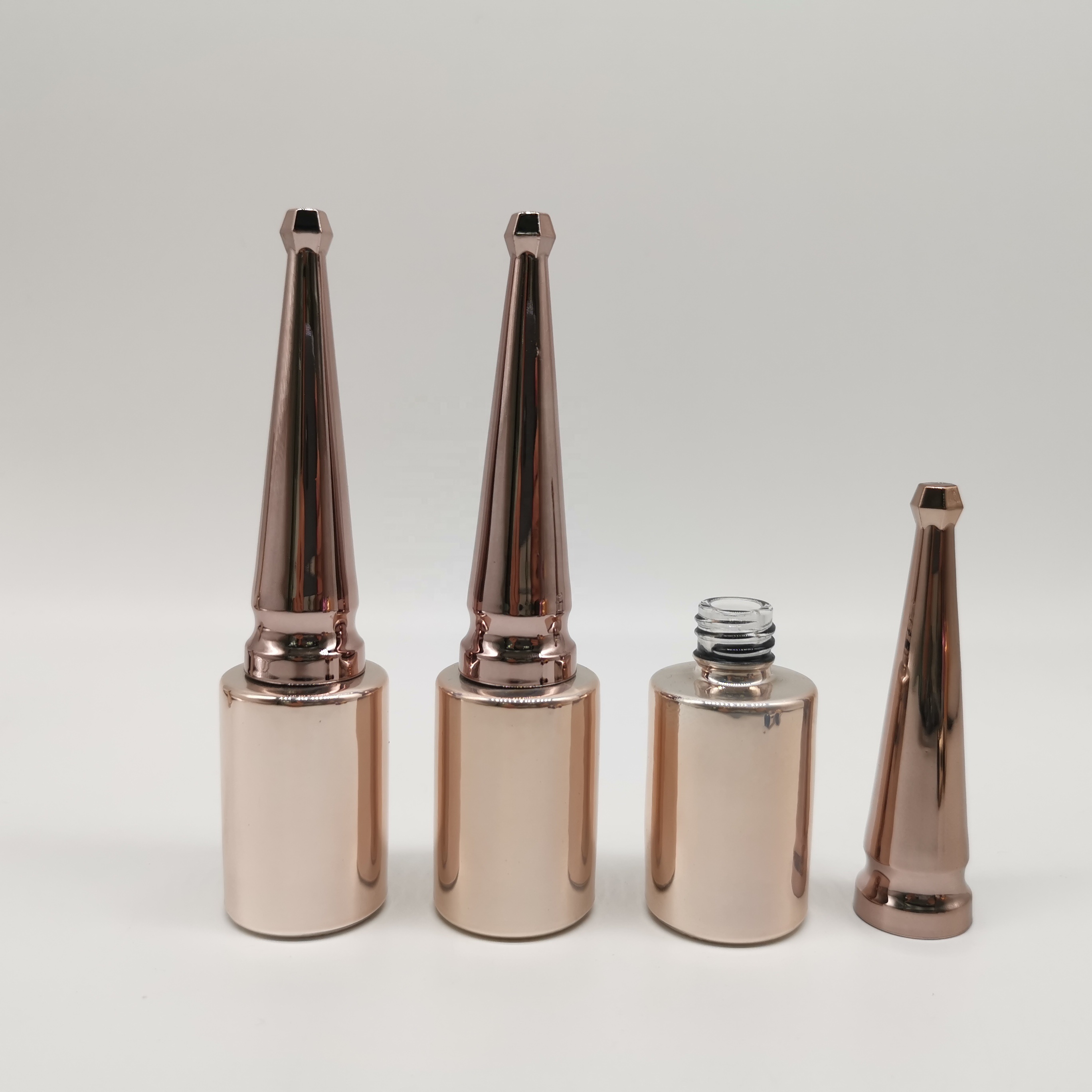 2020 7ml empty luxury gel nail polish bottles with gold top brushes