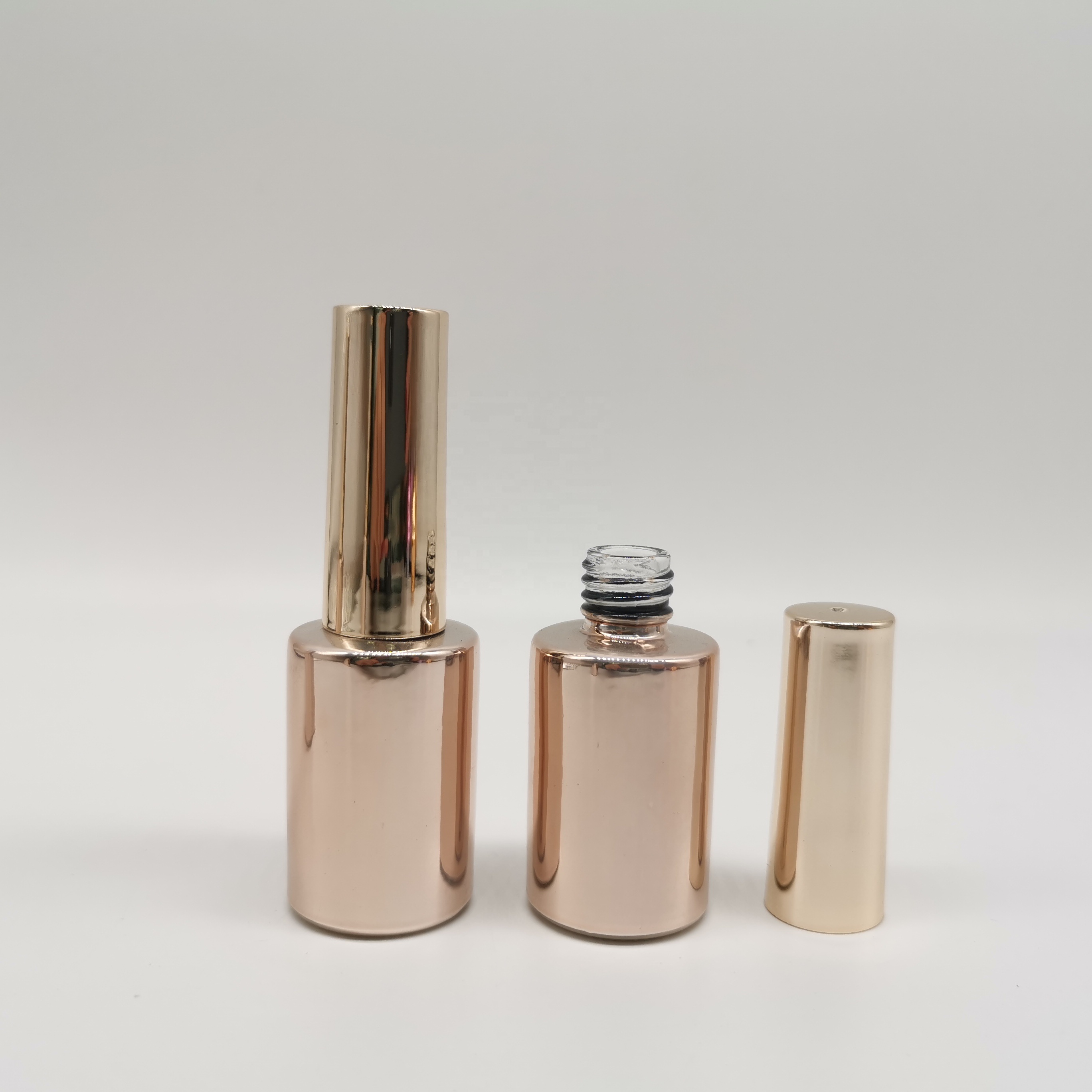 2020 7ml empty luxury gel nail polish bottles with gold top brushes