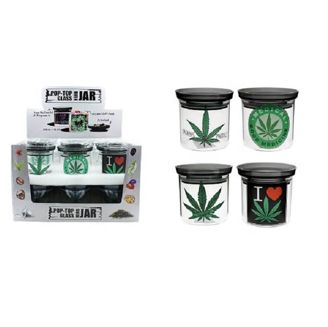 2020 Amazon top seller Round Mini Glass Containers 5ML 9ML Glass Wax Jar Concentrate Dabs