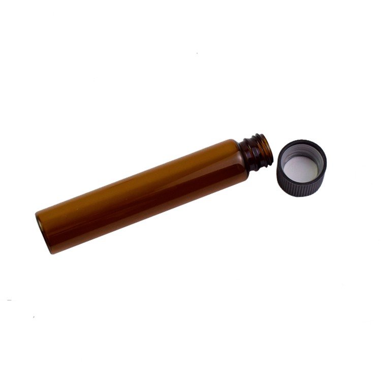 2020 Amber Glass Tube For Preroll Glass Test Tubes With Plastic Lid Child Proof Cap 22*120mm