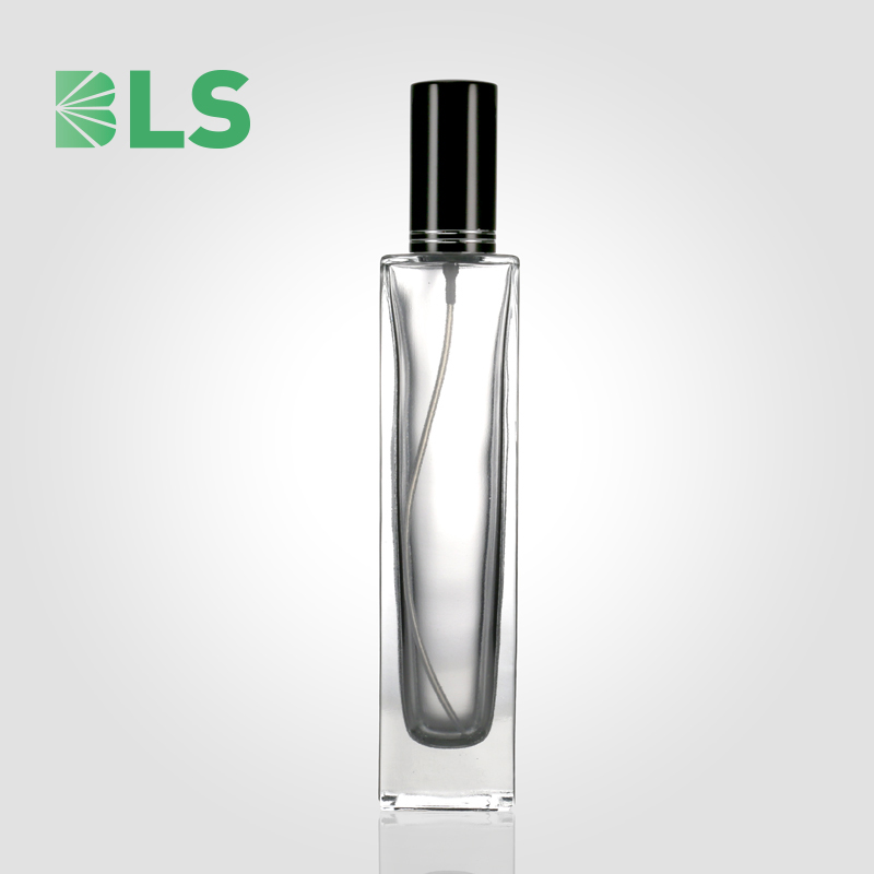 2020 BLS Free Sample Wholesale 5ml 10ml 30ml 50ml 100ml Custom Screw Clear Square Spray Empty Glass Perfume Bottles