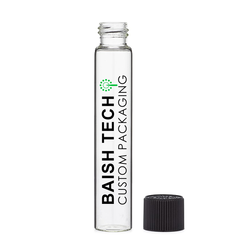 2020 Clear 20x116mm Glass Test Tube Pre Roll Joint Tube with CR Lid for glass Packaging from baish tech
