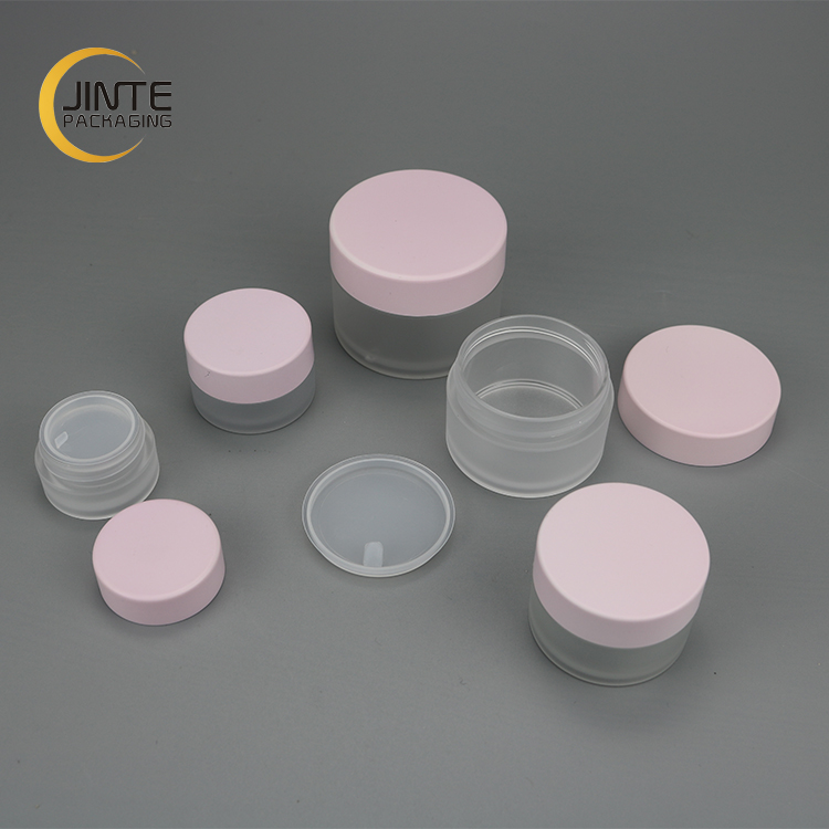 2020 Cosmetic Packaging 30ml 1OZ Frosted Jar, Lip Scrub Jar with Pink Cap