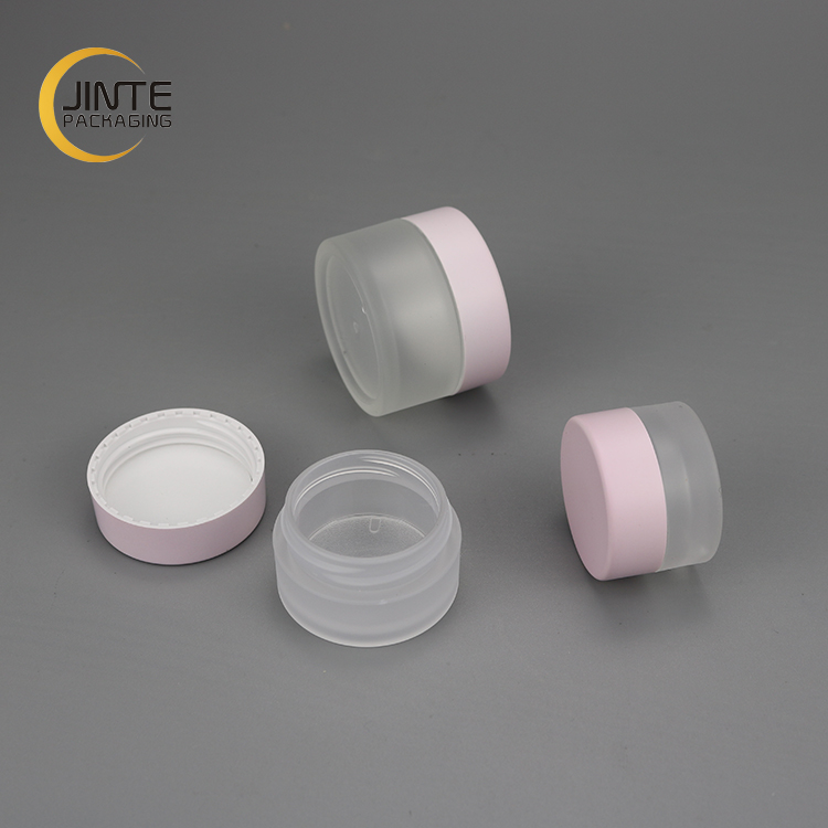 2020 Cosmetic Packaging 30ml 1OZ Frosted Jar, Lip Scrub Jar with Pink Cap