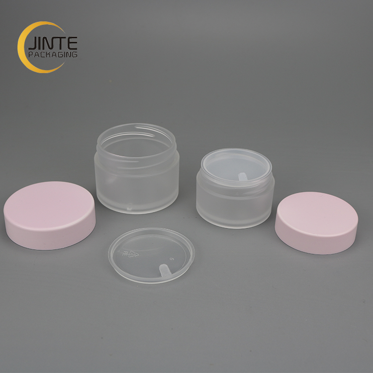 2020 Cosmetic Packaging 30ml 1OZ Frosted Jar, Lip Scrub Jar with Pink Cap