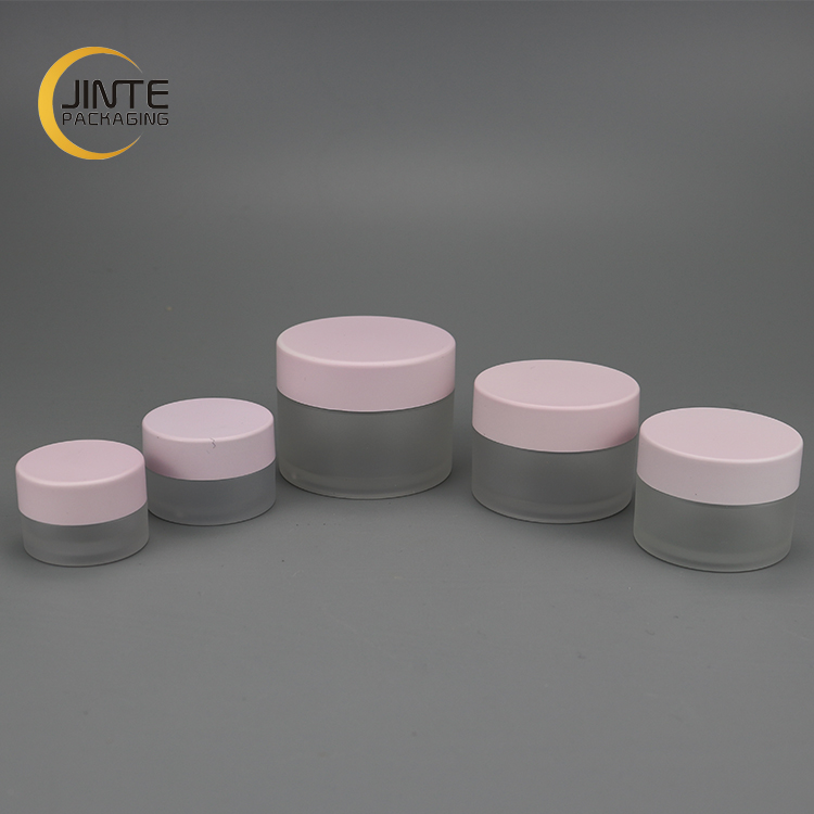 2020 Cosmetic Packaging 30ml 1OZ Frosted Jar, Lip Scrub Jar with Pink Cap