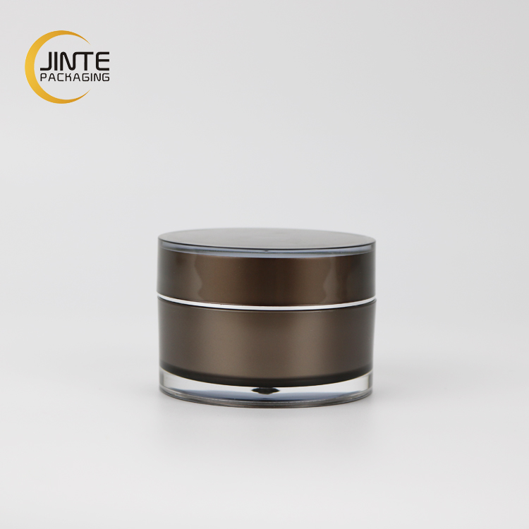 2020 Cosmetic Packaging 50ml Thick Wall Brown Face Cream Jar