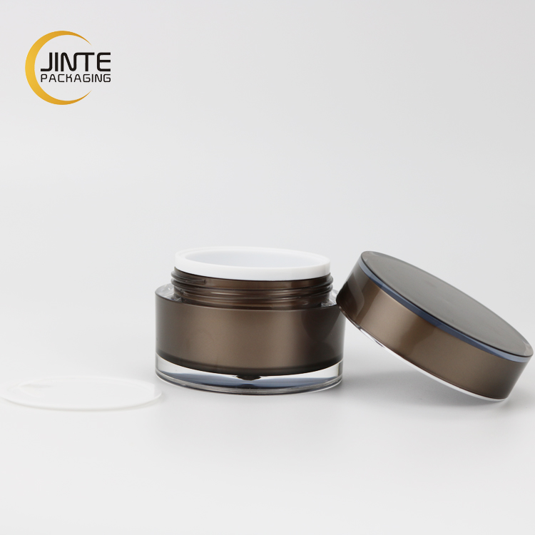 2020 Cosmetic Packaging 50ml Thick Wall Brown Face Cream Jar