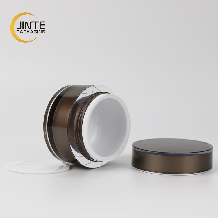 2020 Cosmetic Packaging 50ml Thick Wall Brown Face Cream Jar